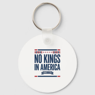 No Kings in America Patriotic Vintage Vector Desig Key Ring