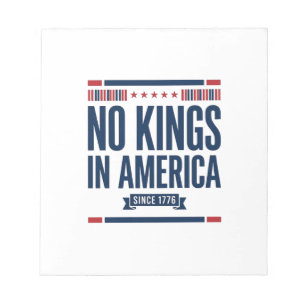 No Kings in America Patriotic Vintage Vector Desig Notepad