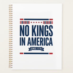 No Kings in America Patriotic Vintage Vector Desig Planner
