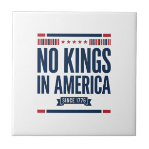 No Kings in America Patriotic Vintage Vector Desig Tile