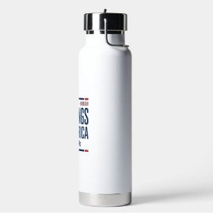 No Kings in America Patriotic Vintage Vector Desig Water Bottle