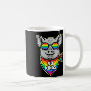 No Kings in America Pig Coffee Mug