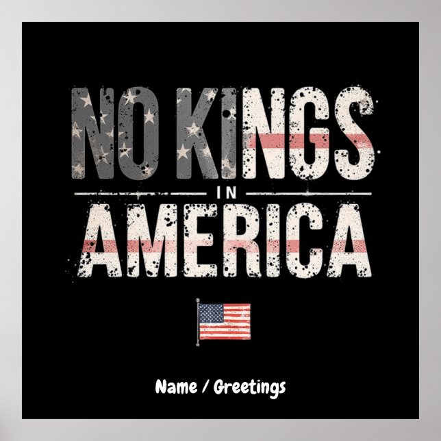 No Kings in America Proudly Independant & Free Poster (Front)