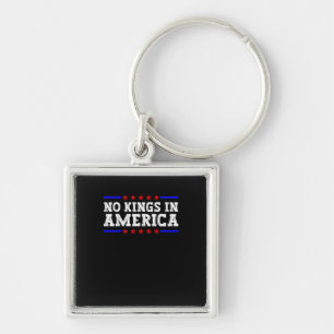 No Kings In America Resist Retro Vintage Graphic Key Ring