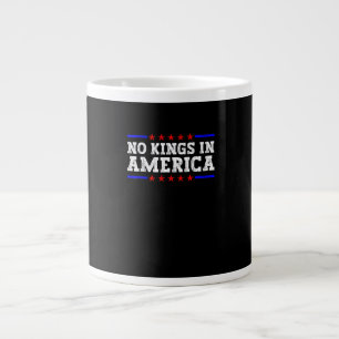 No Kings In America Resist Retro Vintage Graphic Large Coffee Mug