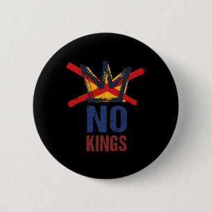 No Kings In America Resist Trump Protest Patriotic 6 Cm Round Badge