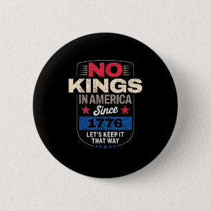 No Kings In America Retro Classic 6 Cm Round Badge