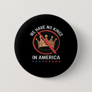 No Kings In America Retro Classic 6 Cm Round Badge