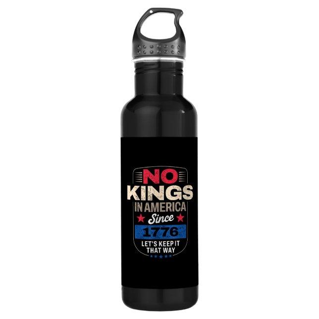 No Kings In America Retro Classic 710 Ml Water Bottle (Front)
