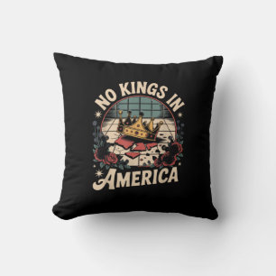 No Kings In America Retro Classic Cushion
