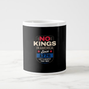 No Kings In America Retro Classic Large Coffee Mug