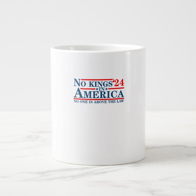 No Kings In America Retro Classic Large Coffee Mug (Front)