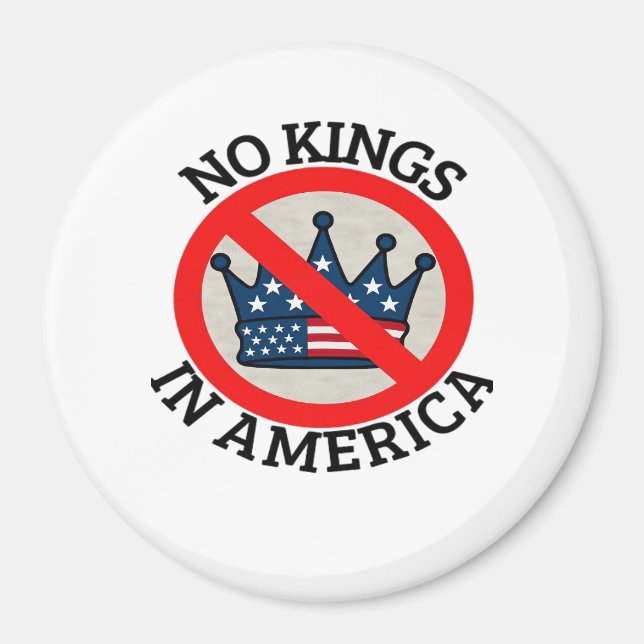 No Kings In America Retro Classic Magnet (Front)