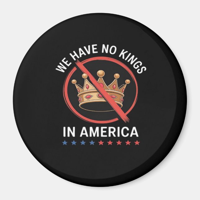 No Kings In America Retro Classic Magnet (Front)