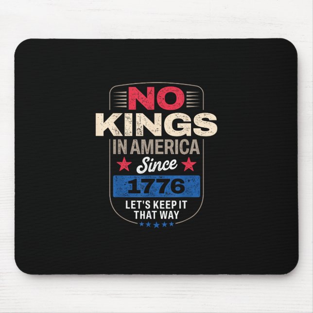 No Kings In America Retro Classic Mouse Mat (Front)