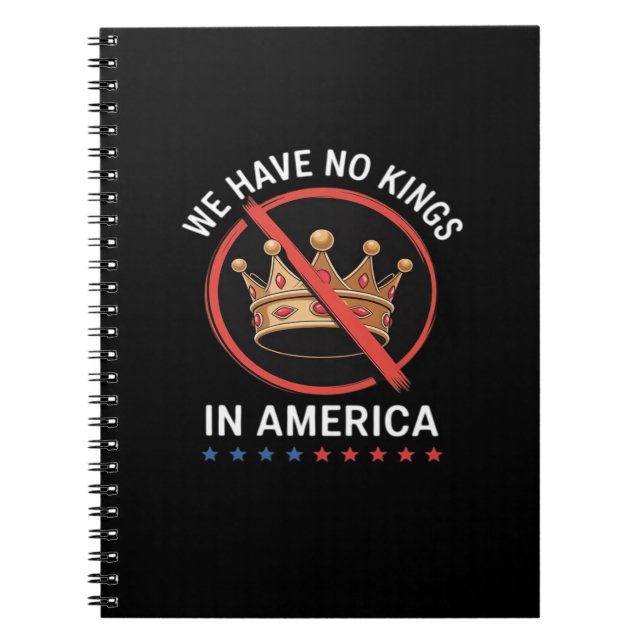 No Kings In America Retro Classic Notebook (Front)