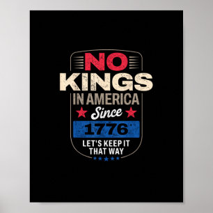 No Kings In America Retro Classic Poster