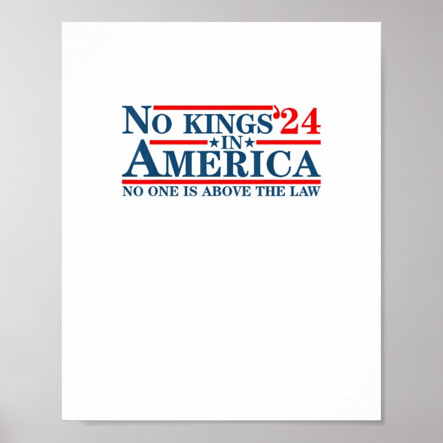 No Kings In America Retro Classic Poster (Front)