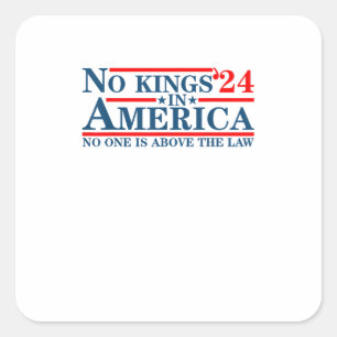 No Kings In America Retro Classic Square Sticker