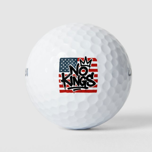 No Kings In America Save Democracy I Dissent Anti  Golf Balls (Front)