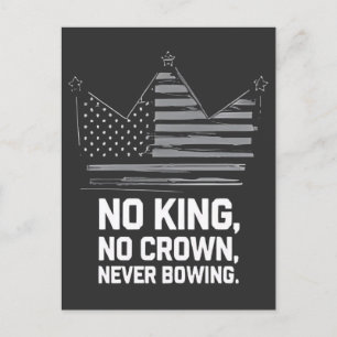 No Kings In America Save Democracy I Dissent Anti Holiday Postcard