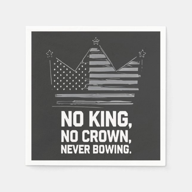 No Kings In America Save Democracy I Dissent Anti  Napkin (Front)