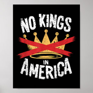 No Kings In America Save Democracy I Dissent Anti Poster