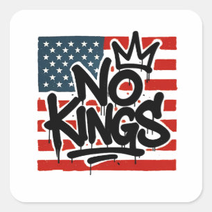 No Kings In America Save Democracy I Dissent Anti  Square Sticker