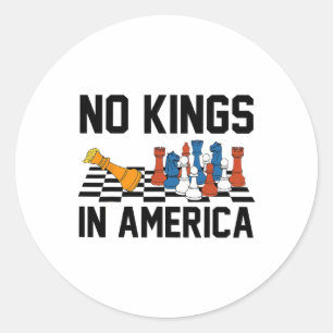 No Kings In America Shirt No Kings Men Women  Classic Round Sticker