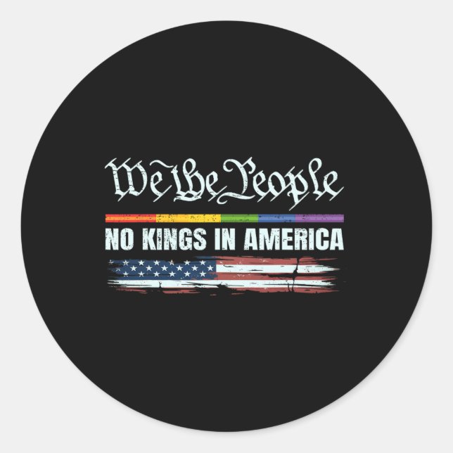 No Kings In America Since 1776 5  Classic Round Sticker (Front)