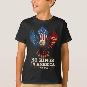 No Kings In America Since 1776 America Flag 5 T-Shirt