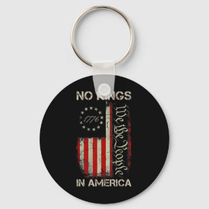 No Kings In America Since 1776 American Flag Usa 4 Key Ring