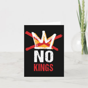 No Kings In America Since 1776 Anti Monarchy Oliga Card