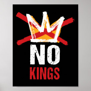 No Kings In America Since 1776 Anti Monarchy Oliga Poster
