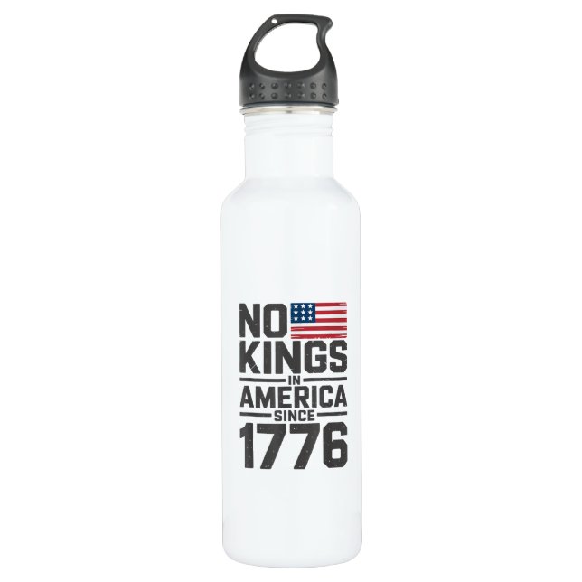 No Kings In America Since 1776 Creative Design 710 Ml Water Bottle (Front)
