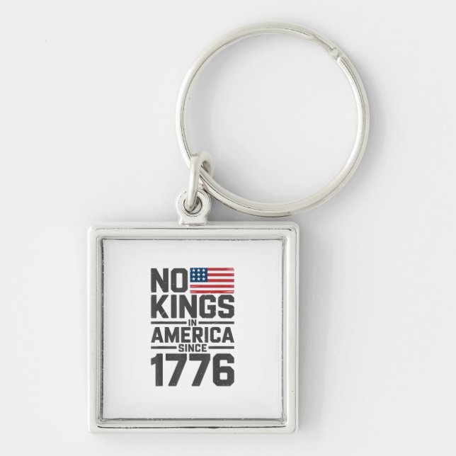 No Kings In America Since 1776 Creative Design Key Ring (Front)