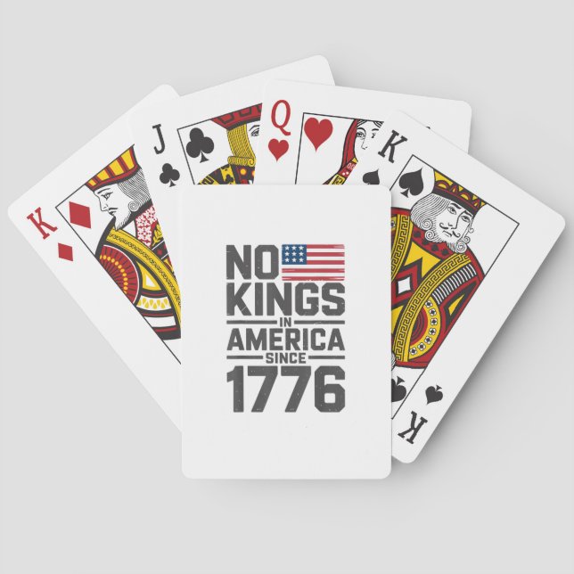 No Kings In America Since 1776 Creative Design Playing Cards (Back)