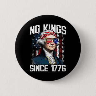 No Kings In America Since 1776 Distressed Usa Flag 6 Cm Round Badge