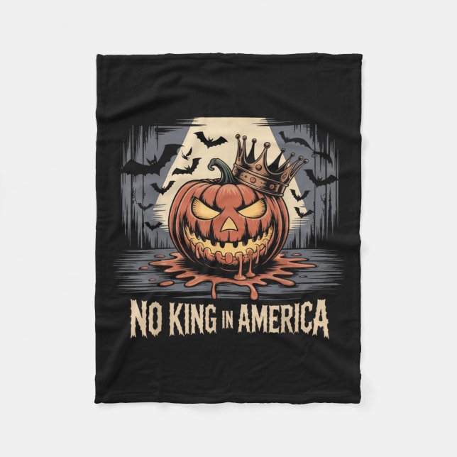 No Kings In America Since 1776 Distressed Usa Flag Fleece Blanket (Front)