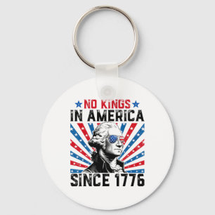 No Kings In America Since 1776 Distressed Usa Flag Key Ring
