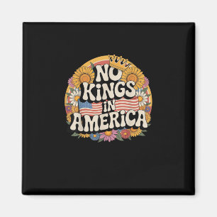 No Kings In America Since 1776 Distressed USA Flag Magnet