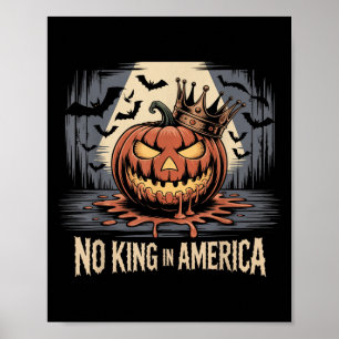 No Kings In America Since 1776 Distressed Usa Flag Poster