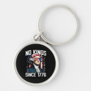 No Kings In America Since 1776 Distressed USA Key Ring