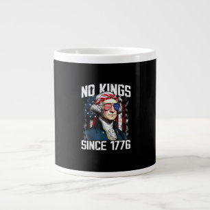 No Kings In America Since 1776 Distressed USA Large Coffee Mug