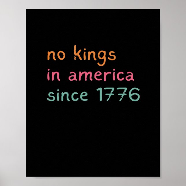 No Kings In America Since 1776 Freedom Anti Crown Poster (Front)