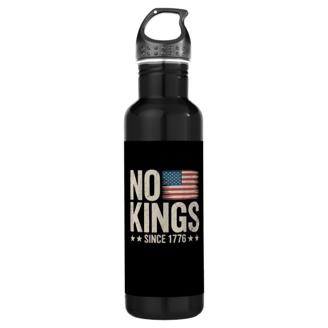 No Kings In America Since 1776 Freedom Spirit Look 710 Ml Water Bottle (Front)