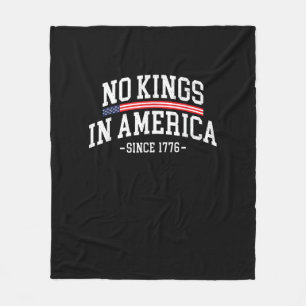 No Kings In America Since 1776 Freedom Spirit Look Fleece Blanket