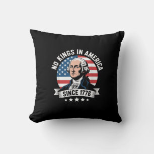 No Kings In America Since 1776 Funny Crown Cushion