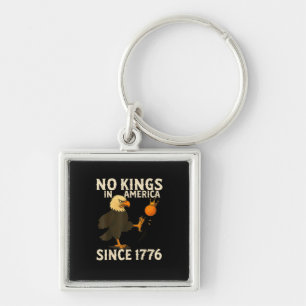 No Kings In America Since 1776 Funny  Kicking Crow Key Ring
