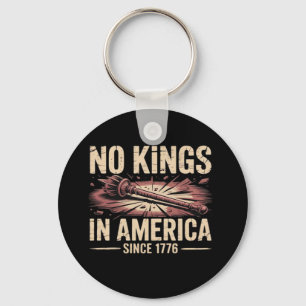 No Kings In America Since 1776 King Free Classic V Key Ring